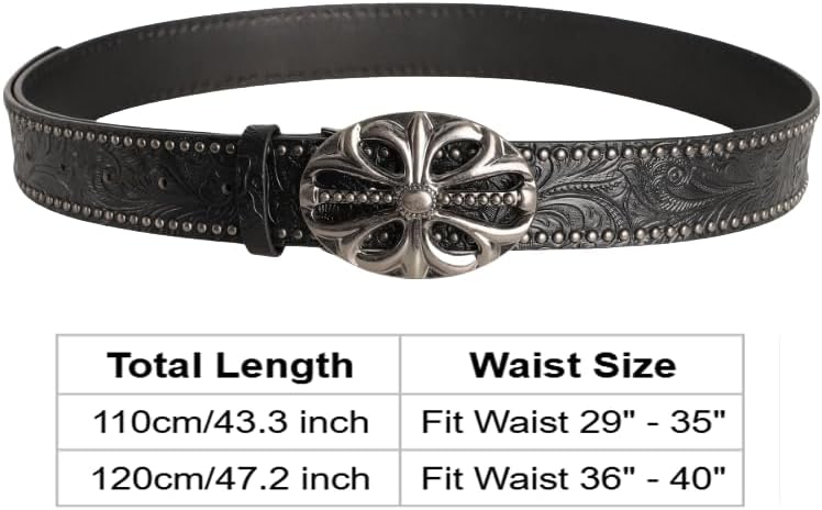 TYHOTULY Y2k Belt for Women Men Punk Alt Emo Gothic Grunge Clothes Accessories Vintage Western Cowboy Cowgirl Studded Belt - Image 5